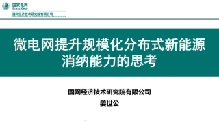 国网PPT：微电网提升规模化分布式新能源消纳能力的思考.pdf
