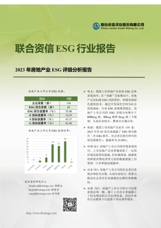 2023年房地产业ESG评级分析报告--联合资信 .pdf