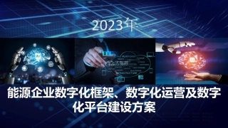 2023年能源企业数字化框架、数字化运营及数字化平台建设方案-来源不详-20页.pdf