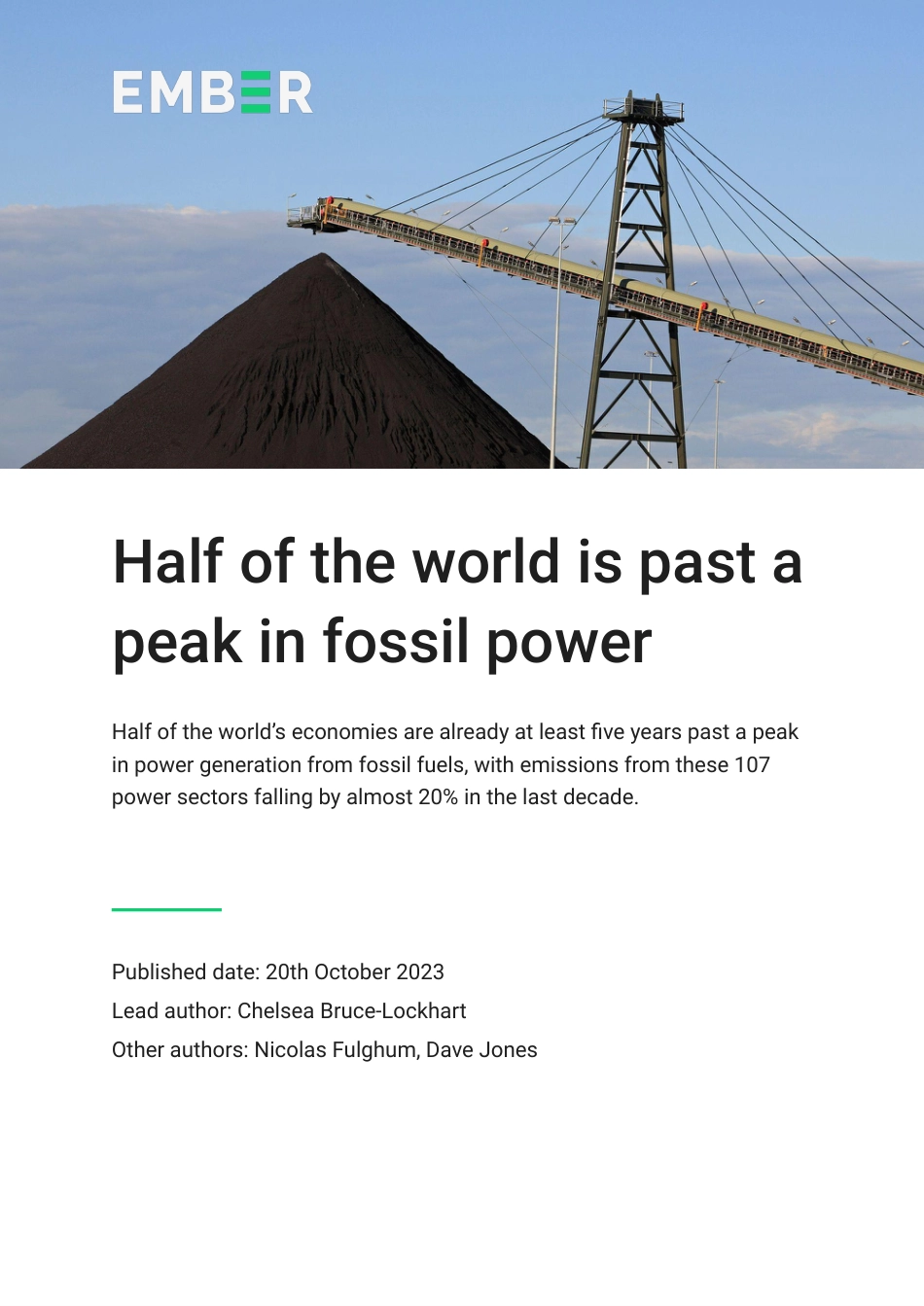 全球半数经济体化石燃料发电已达峰.pdf_第1页