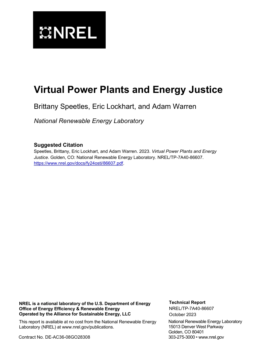 虚拟电厂和能源正义（英文版）--NREL.pdf_第2页