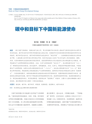 邹才能院士：碳中和目标下中国新能源使命.pdf