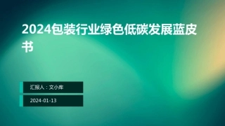 2024包装行业绿色低碳发展蓝皮书.pdf