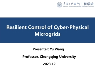 信息物理微电网的韧性控制（英文版）--重庆大学 王宇.pdf