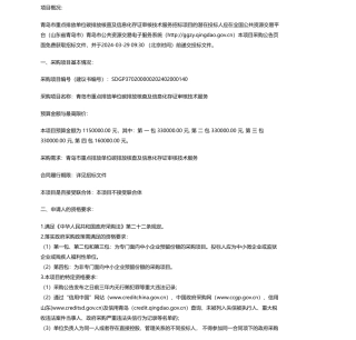【招标】碳排放230万-青岛市生态环境局青岛市重点排放单位碳排放核查及信息化存证审核技术服务公开招标公告.pdf