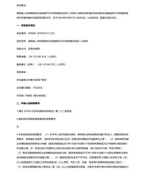 【招标】碳系统162.1万-海南省人民检察院机关新能源汽车充电桩建设项目二次招标竞争性磋商公告.pdf