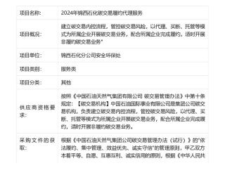 【招标】碳系统-2024年锦西石化碳交易履约代理服务.pdf