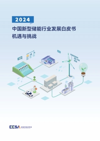 2024中国新型储能行业发展白皮书-机遇与挑战