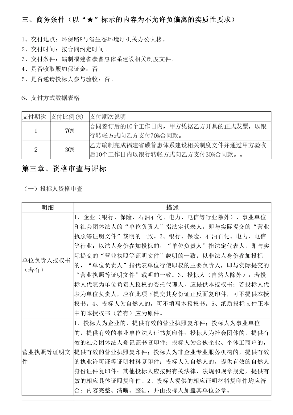 【招标】碳普惠19.47万-福建省生态环境厅关于福建省碳普惠机制研究项目采购公告_第3页