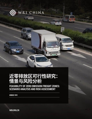 2023近零排放货运区可行性研究：情景与风险分析报告-世界资源研究所