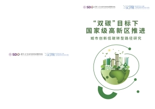 “ 双 碳 ”目 标 下国家级高新区推进城市创新低碳转型路径研究