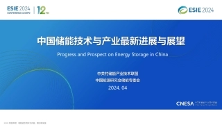中国储能技术与产业最新进展与展望