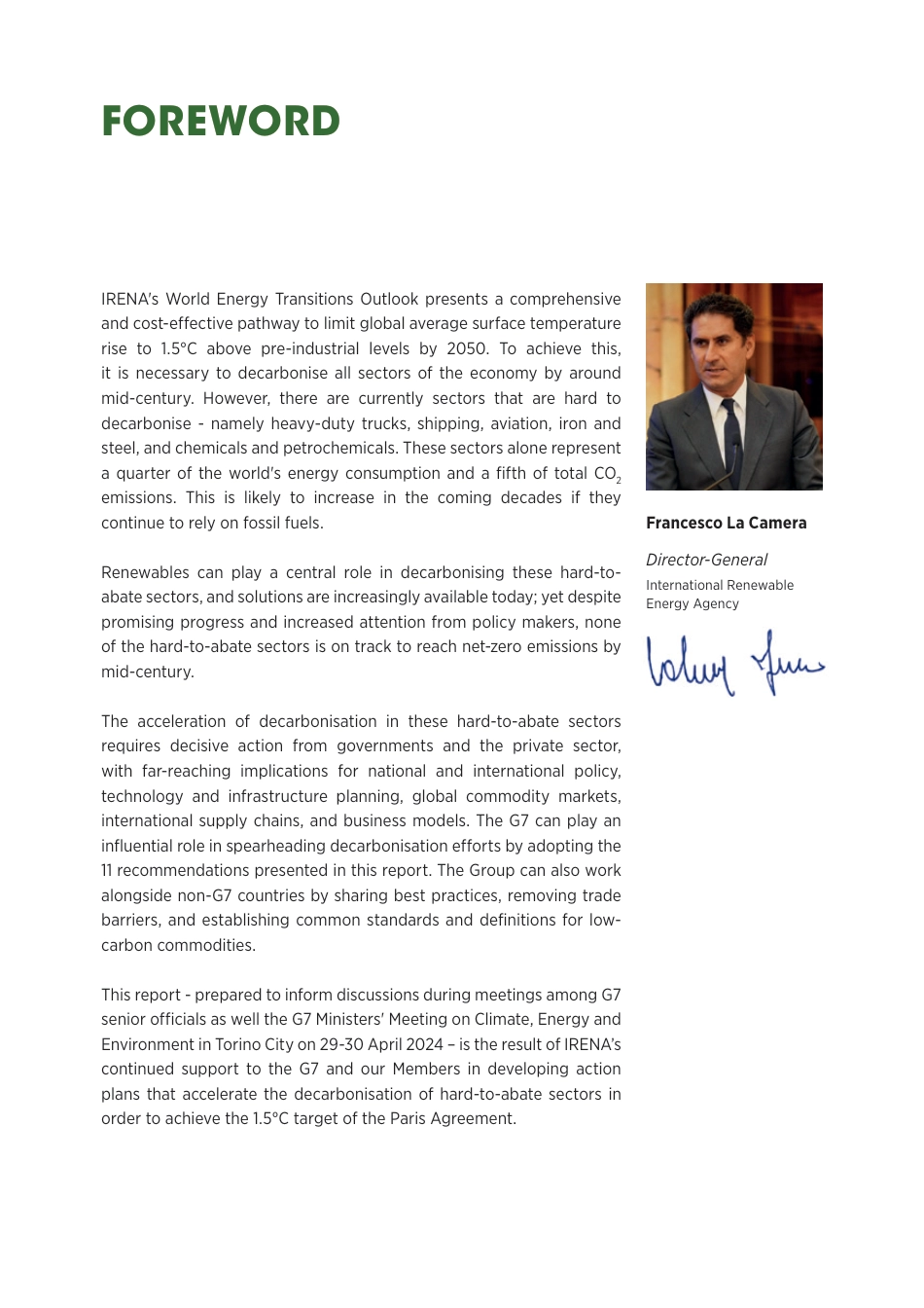 2024用可再生能源实现难以减排的行业脱碳：七国集团的展望（英）-IRENA_第3页