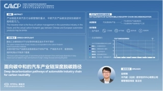 中汽中心赵明楠：面向碳中和的汽车产业链深度脱碳路径