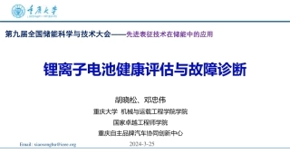 重庆大学：2024锂电池健康管理与故障诊断报告