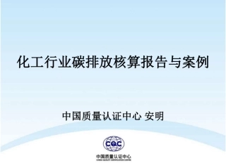 化工行业碳排放核算报告与案例