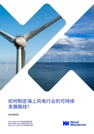如何制定海上风电行业的可持续发展路线-伍德麦肯兹