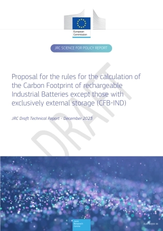 关于可充电工业电池碳足迹计算规则的提案（不含仅外存储）-EPLCA（英）