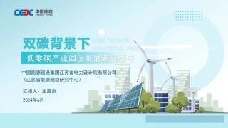 双碳背景下低零碳产业园区发展路径思考