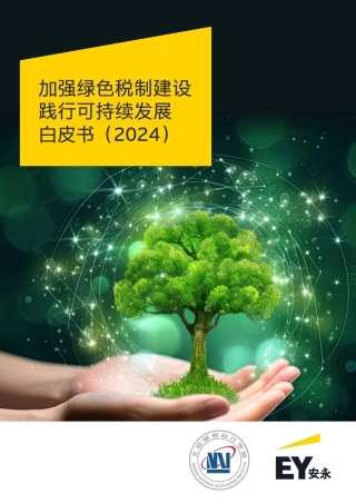 加强绿色税制建设践行可持续发展白皮书（2024）