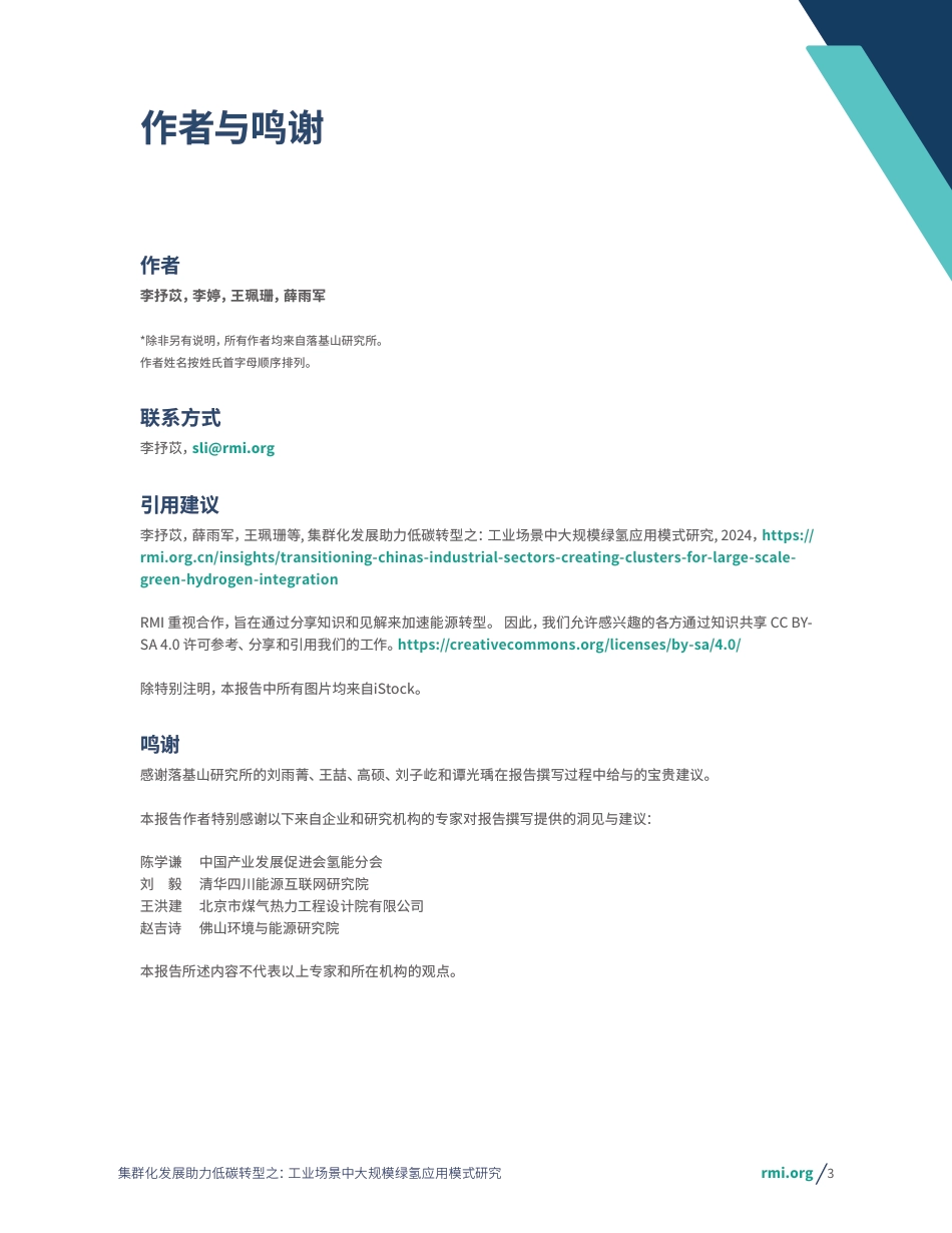 集群化发展助力低碳转型之：工业场景中大规模绿氢应用模式研究_第3页