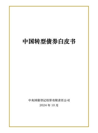 中国转型债券白皮书