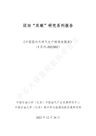 迈向“双碳”研究系列报告