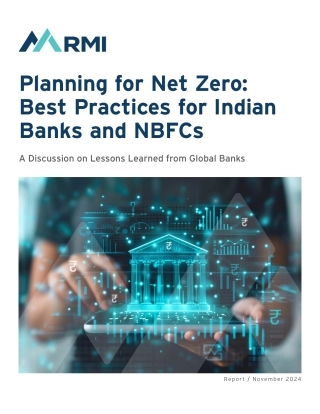 净零规划：印度银行和非银行金融公司的最佳实践（英文版）