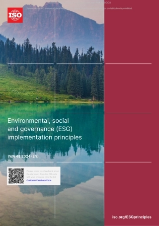 ISO ESG IWA 48实施环境、社会和治理（ESG）原则框架