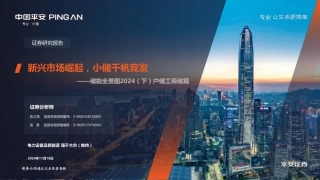 平安证券：储能全景图2024（下）户储工商储篇：新兴市场崛起，小储千帆竞发