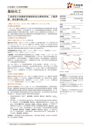 天风证券：基础化工行业研究周报：工信部发文明确新型储能制造业聚焦领域，三氯蔗糖、维生素价格上涨