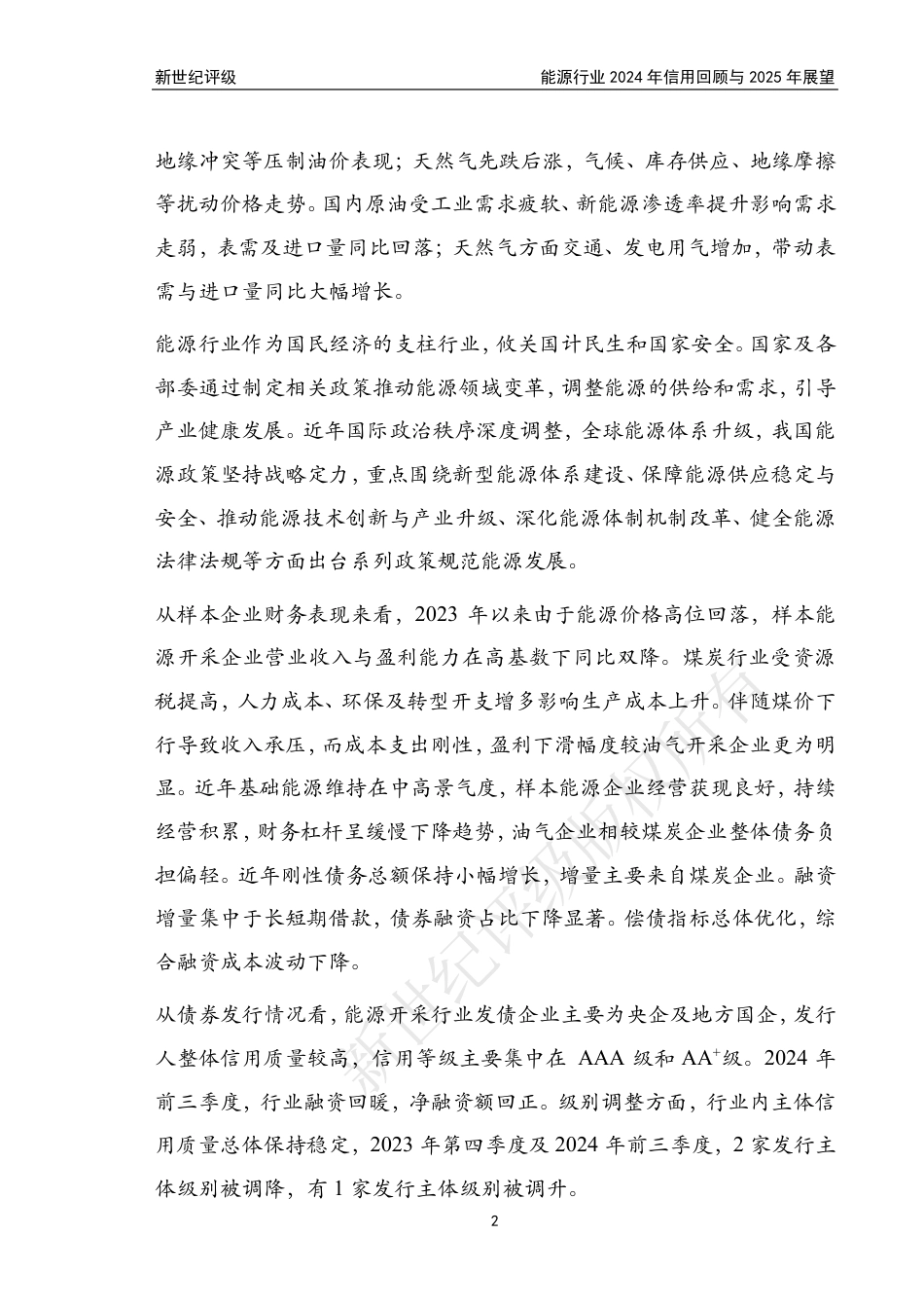 能源行业2024年信用回顾与2025年展望_第2页