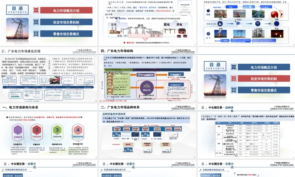 广东电力交易中心PPT:广东电力市场批发与零售交易体系宣贯培训