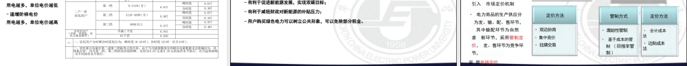 华北电力大学110页PPT:电价体系及形成机制