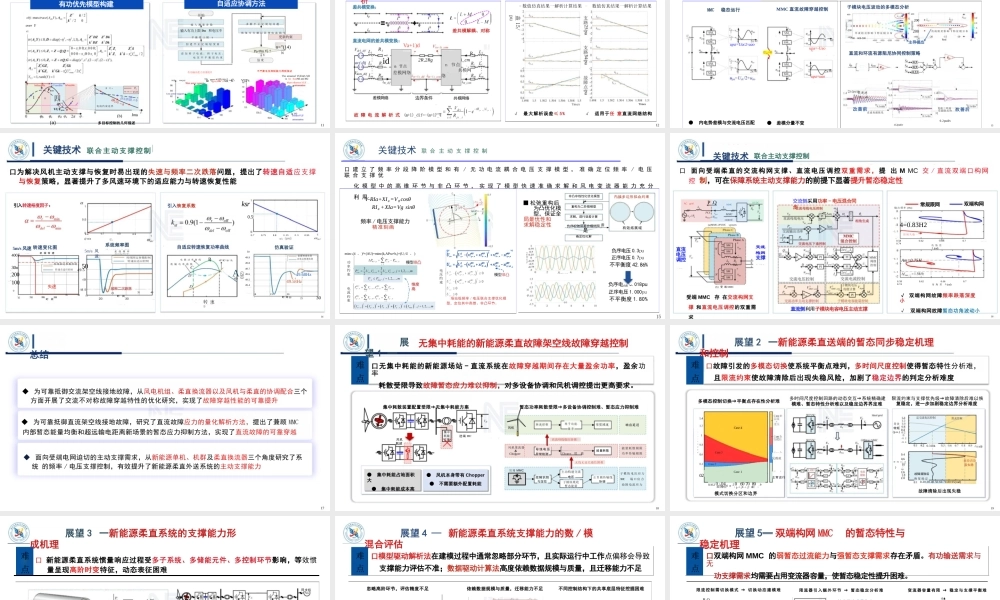 浙江大学PPT：新能源柔性直流外送系统故障穿越与主动支撑