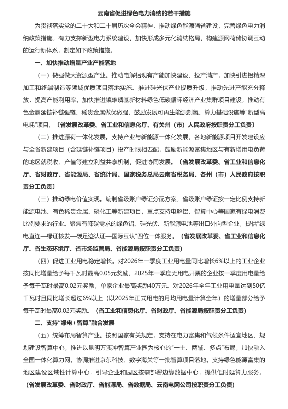 云南省发改委：云南省促进绿色电力消纳的若干措施_第2页