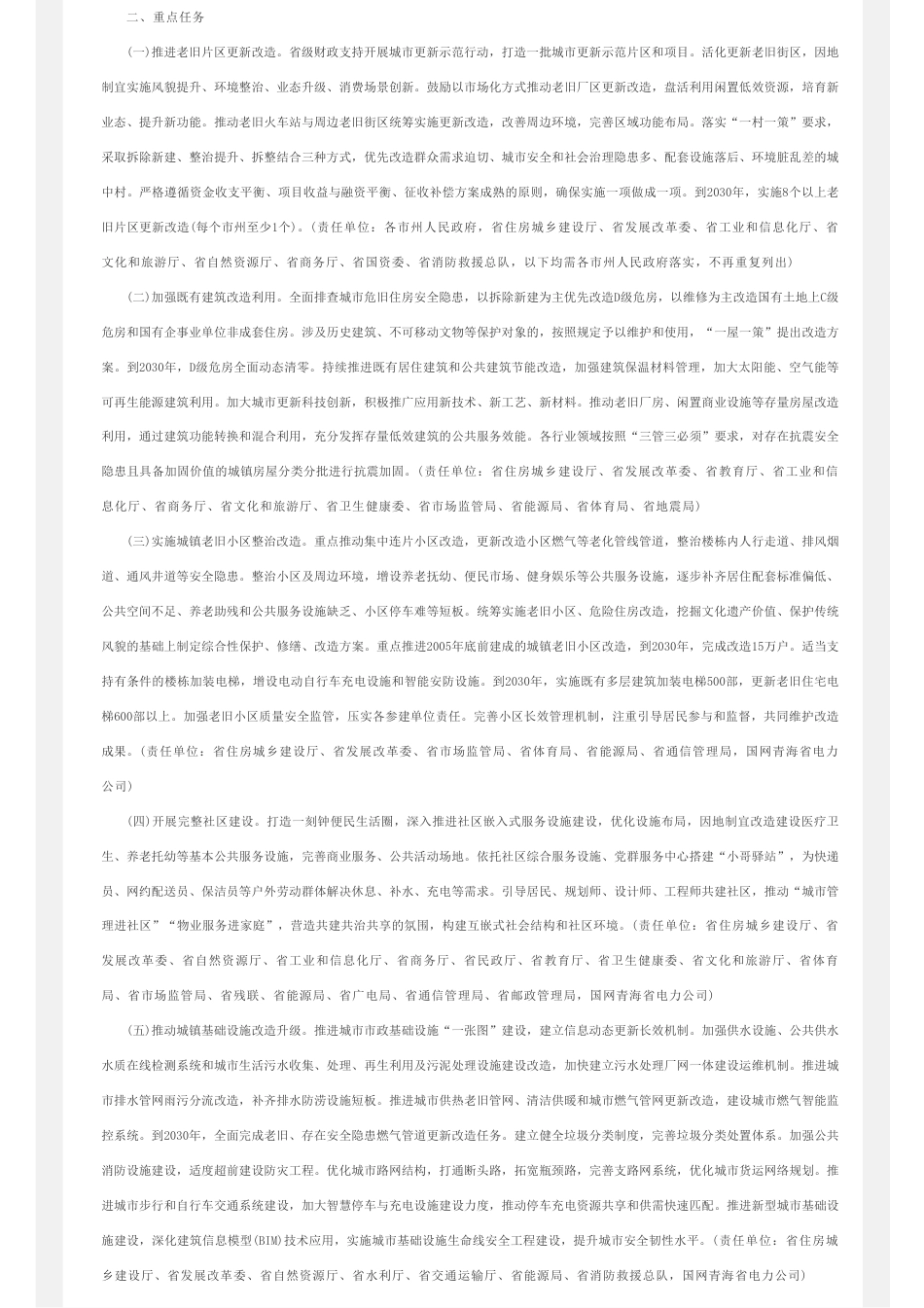青海省人民政府：青海省城市更新行动实施方案_第2页