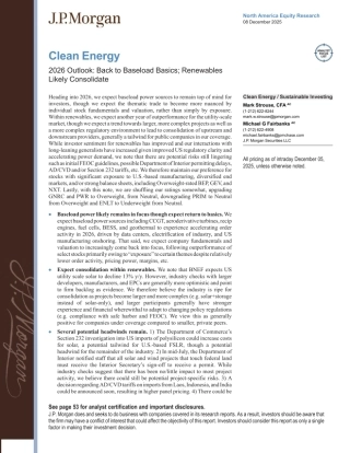 【英文】摩根大通：2026年清洁能源行业展望