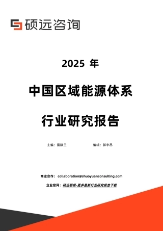 硕远咨询：2025年中国区域能源体系行业研究报告