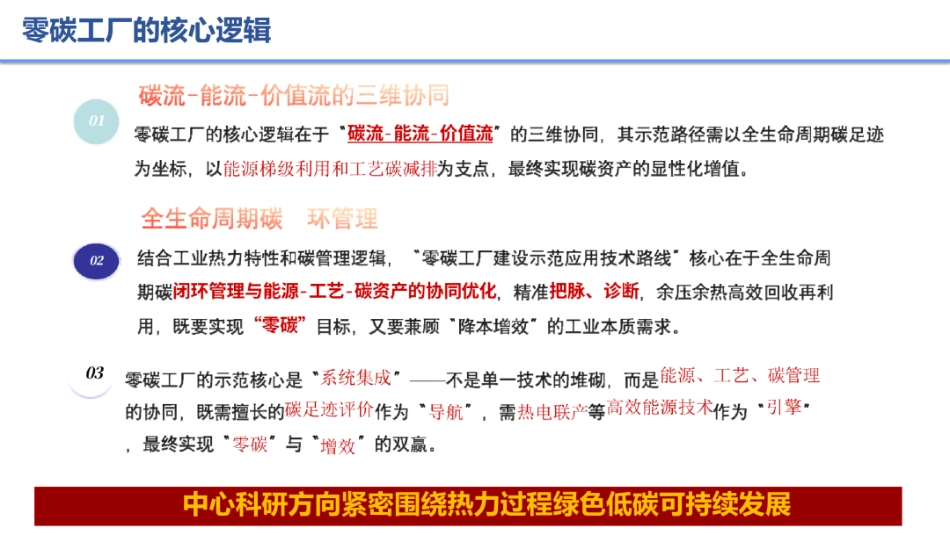 PPT：零碳工厂建设与热能高效利用——一事一议破局“零碳”技术路线_第3页