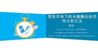 华北电力大学PPT：现货市场下的光储融合经济性分析方法